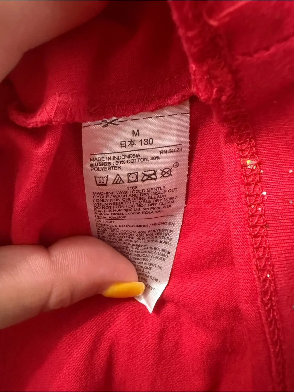 GAP Red Long-Sleeve Sparkle Skater Dress for Girls Medium(8)